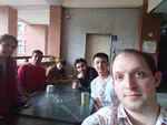 Weekly group tea meeting.